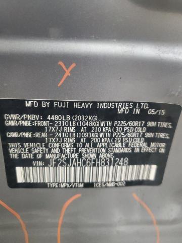 2015 SUBARU FORESTER 2 - JF2SJAHC6FH831248