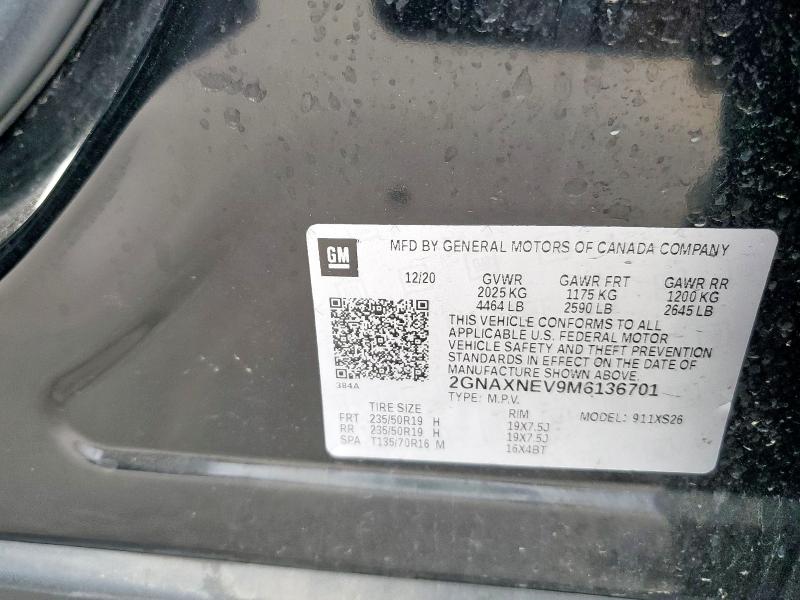 2021 CHEVROLET EQUINOX PR - 2GNAXNEV9M6136701