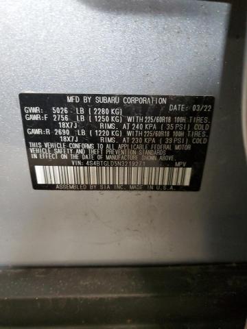 2022 SUBARU OUTBACK ON 4S4BTGLD5N3219271