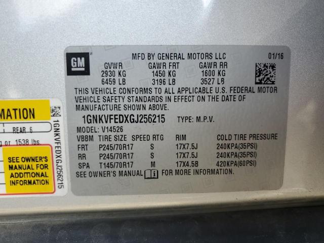 2016 CHEVROLET TRAVERSE L - 1GNKVFEDXGJ256215