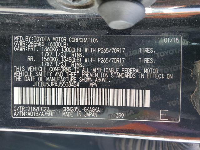 2018 TOYOTA 4RUNNER SR - JTEBU5JRXJ5538454