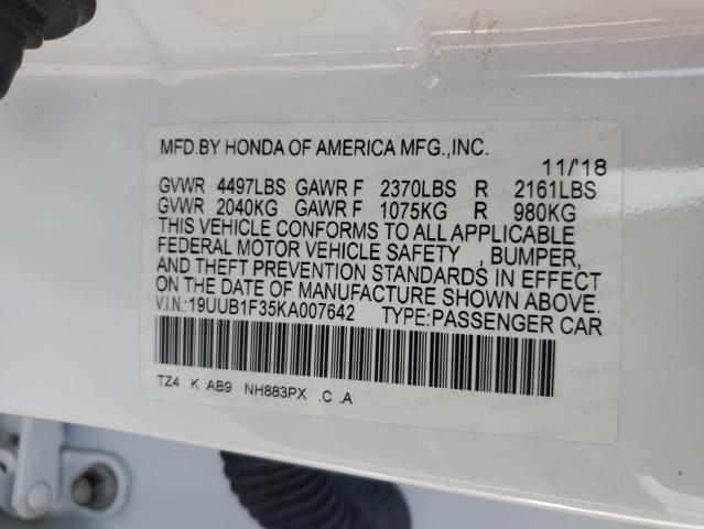 2019 ACURA TLX - 19UUB1F35KA007642