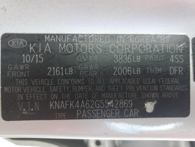 2016 KIA FORTE LX - KNAFK4A62G5542869