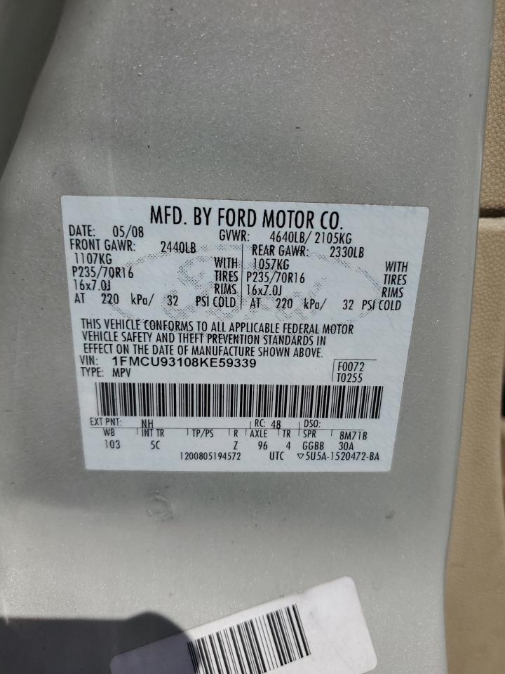 Lot #3217779837 2008 FORD ESCAPE XLT