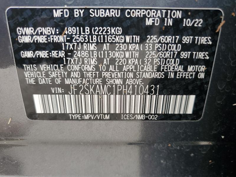 2023 SUBARU FORESTER W JF2SKAMC1PH410431