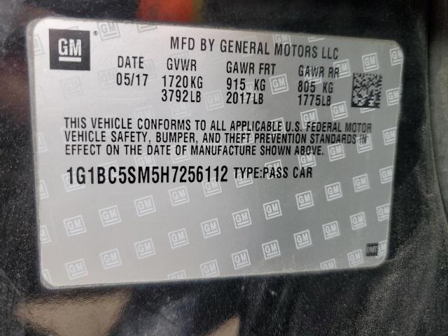 2017 CHEVROLET CRUZE LS - 1G1BC5SM5H7256112