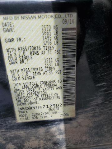 2015 NISSAN FRONTIER S - 1N6AD0EV7FN712902