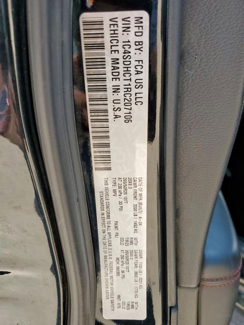 2024 DODGE DURANGO R/ 1C4SDHCT1RC207106