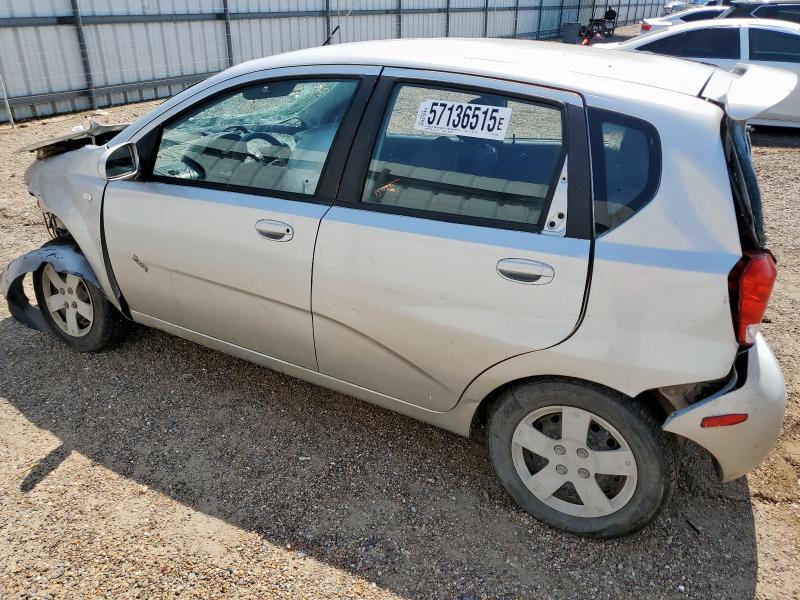 CHEVROLET AVEO BASE 2008 silver hatchbac gas KL1TD66678B254800 photo #3