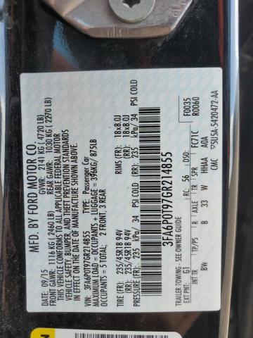 2016 FORD FUSION SE 3FA6P0T97GR214855