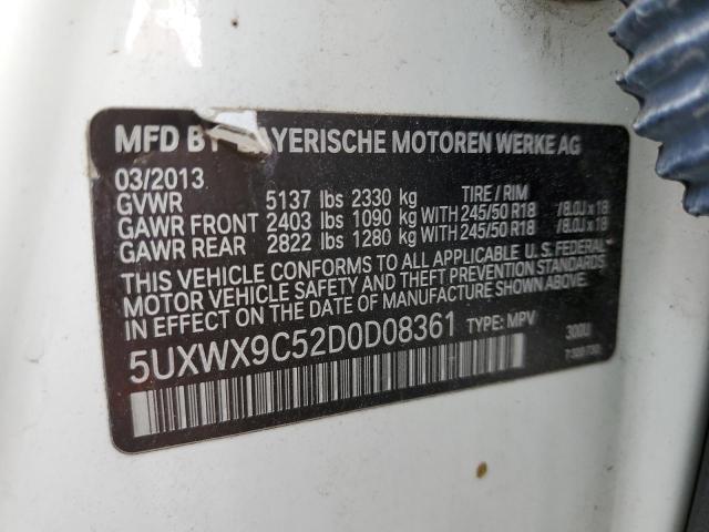 2013 BMW X3 XDRIVE2 - 5UXWX9C52D0D08361