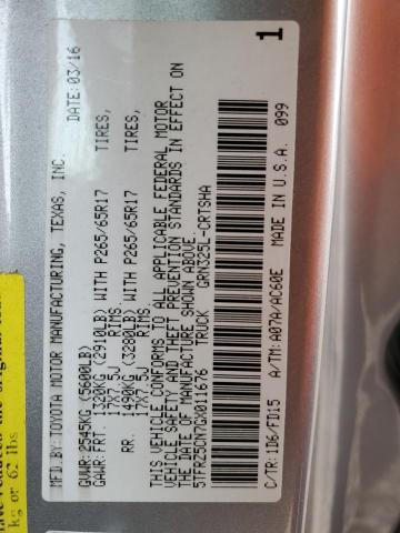 2016 TOYOTA TACOMA ACC - 5TFRZ5CN7GX011676