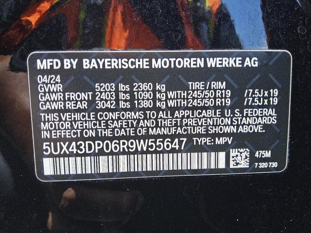 2024 BMW X3 SDRIVE3 - 5UX43DP06R9W55647