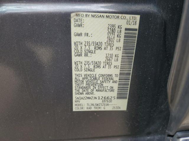 2018 NISSAN MURANO S 5N1AZ2MH2JN126625