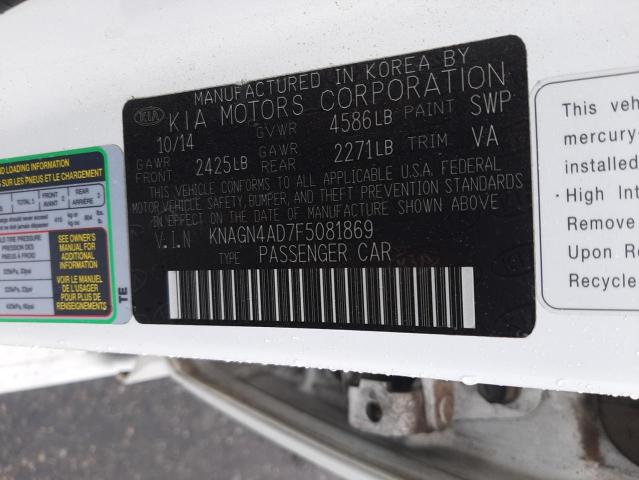 2015 KIA OPTIMA HYB - KNAGN4AD7F5081869