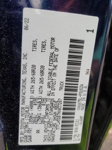 2022 TOYOTA TUNDRA CRE 5TFLA5DB7NX037287