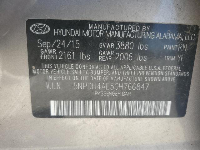 2016 HYUNDAI ELANTRA SE - 5NPDH4AE5GH766847