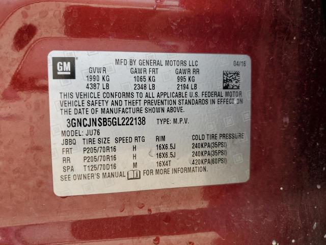 2016 CHEVROLET TRAX LS - 3GNCJNSB5GL222138