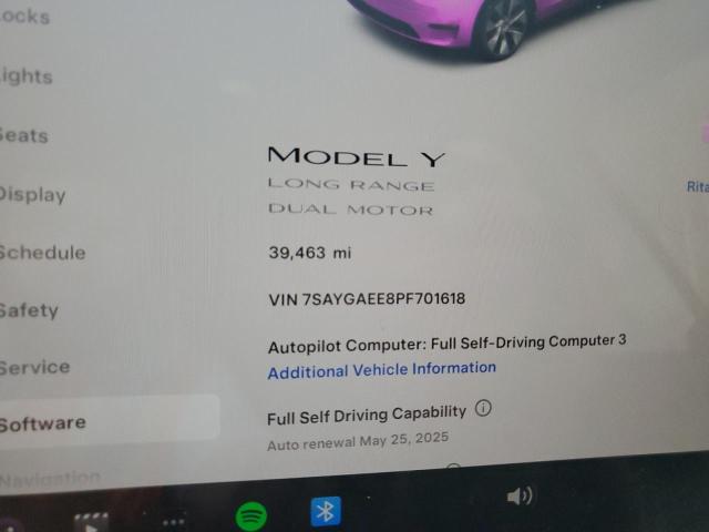 2023 TESLA MODEL Y - 7SAYGAEE8PF701618