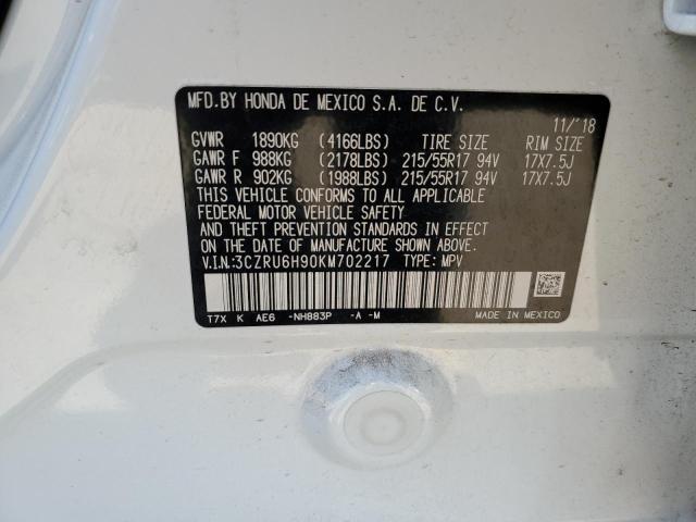 2019 HONDA HR-V TOURI 3CZRU6H90KM702217
