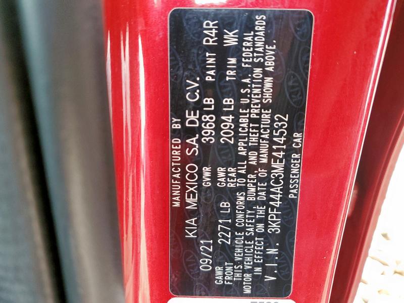 2021 KIA FORTE GT - 3KPF44AC3ME414532