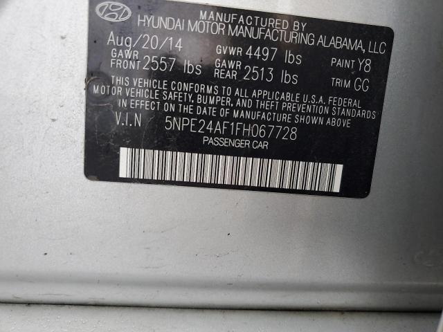 2015 HYUNDAI SONATA SE 5NPE24AF1FH067728