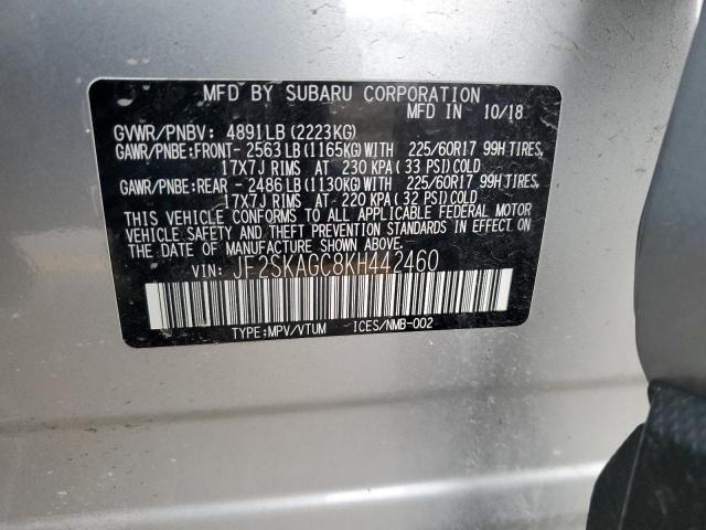 2019 SUBARU FORESTER P - JF2SKAGC8KH442460