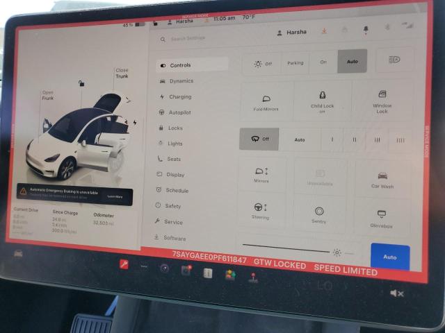 2023 TESLA MODEL Y 7SAYGAEE0PF611847