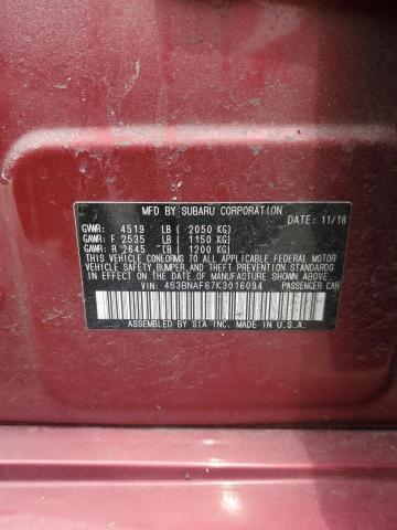 2019 SUBARU LEGACY 2.5 - 4S3BNAF67K3016094