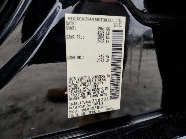 2022 NISSAN ALTIMA SV - 1N4BL4DV4NN318233