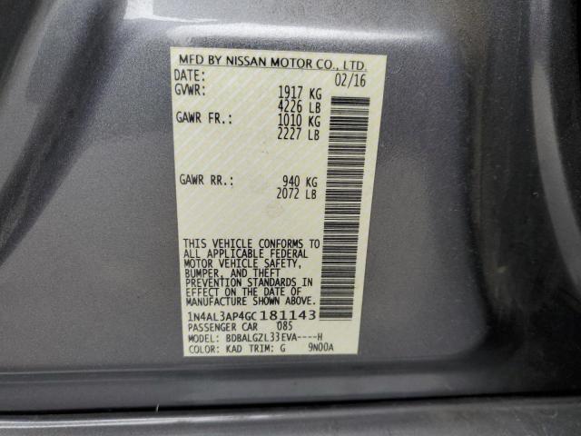 2016 NISSAN ALTIMA 2.5 - 1N4AL3AP4GC181143