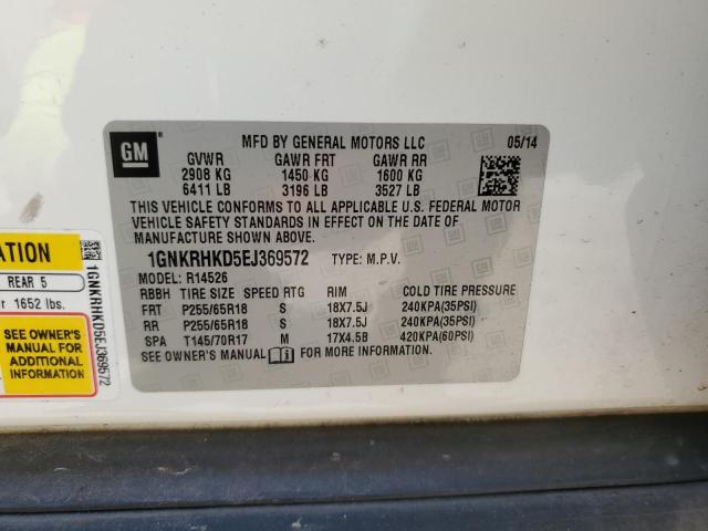 2014 CHEVROLET TRAVERSE L - 1GNKRHKD5EJ369572