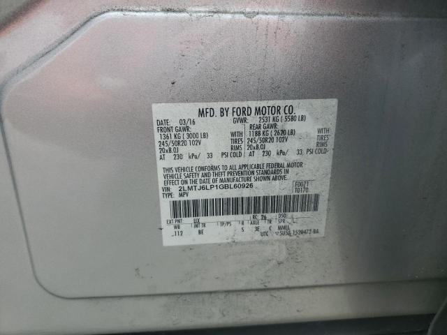 2016 LINCOLN MKX RESERV - 2LMTJ6LP1GBL60926