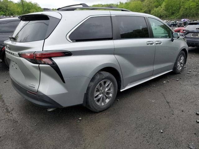 TOYOTA SIENNA XLE 2022 silver  hybrid engine 5TDYSKFC0NS063131 photo #4