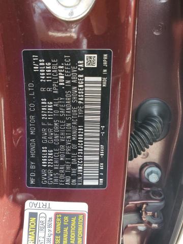 2018 HONDA CLARITY TO JHMZC5F38JC000291