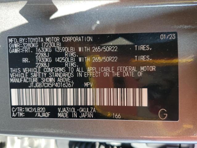 2023 LEXUS LX 600 BAS JTJGB7CX5P4016267