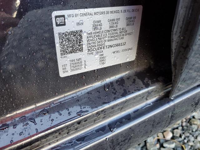 2022 CHEVROLET SILVERADO - 3GCUDFET2NG566112