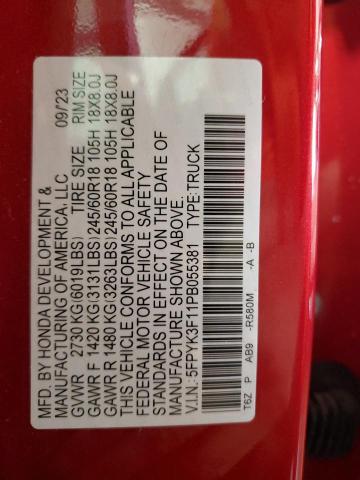2023 HONDA RIDGELINE - 5FPYK3F11PB055381
