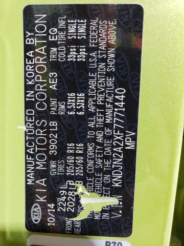 2015 KIA SOUL - KNDJN2A2XF7771440