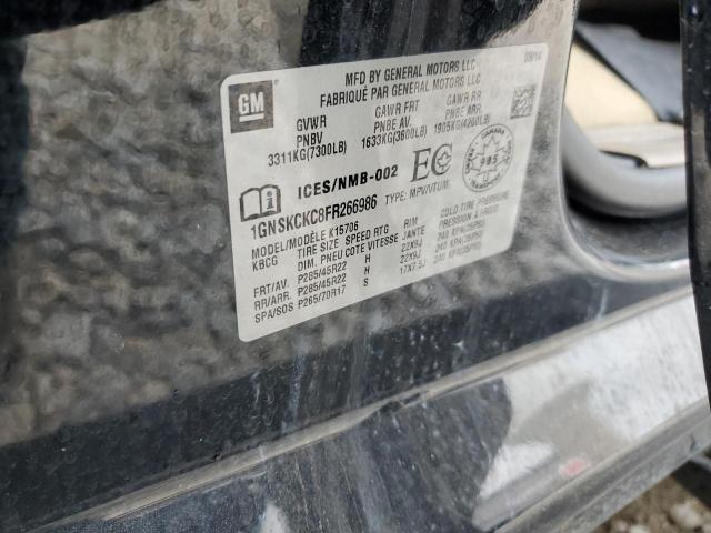 2015 CHEVROLET TAHOE K150 - 1GNSKCKC8FR266986