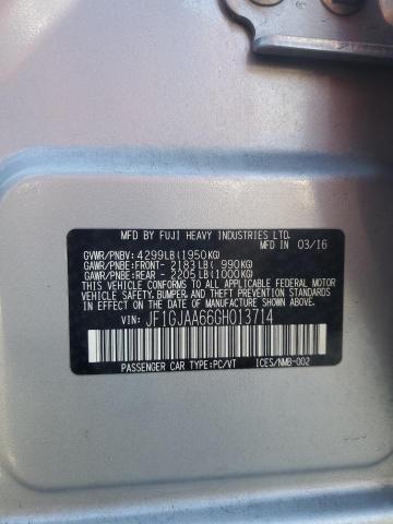 2016 SUBARU IMPREZA JF1GJAA66GH013714