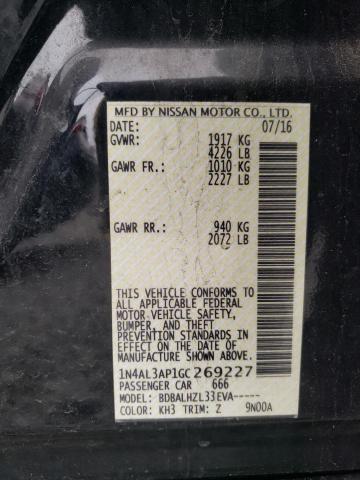 2016 NISSAN ALTIMA 2.5 - 1N4AL3AP1GC269227