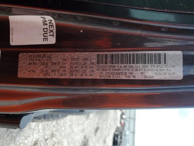 2019 JEEP WRANGLER U 1C4HJXDN1KW635193
