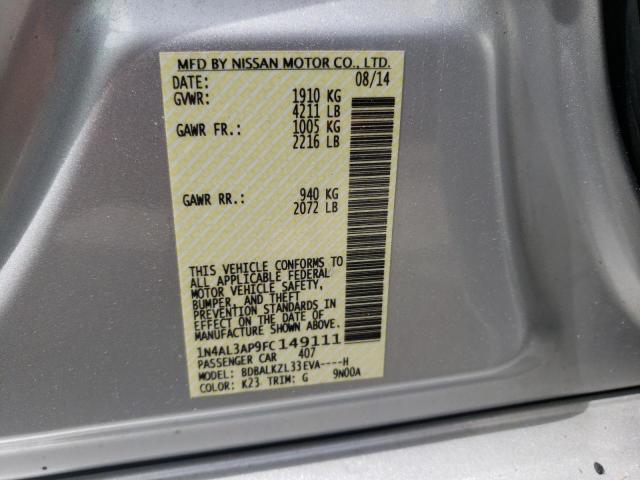 2015 NISSAN ALTIMA 2.5 - 1N4AL3AP9FC149111