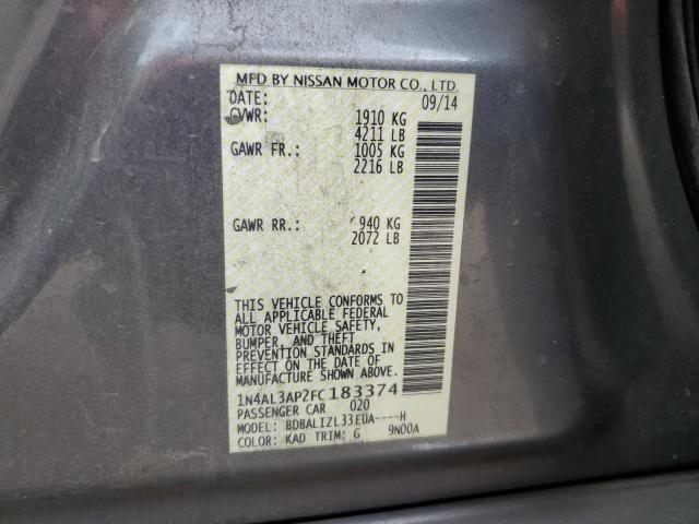 2015 NISSAN ALTIMA 2.5 - 1N4AL3AP2FC183374