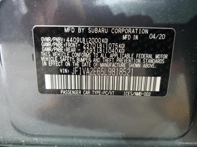2020 SUBARU WRX STI JF1VA2E65L9818521