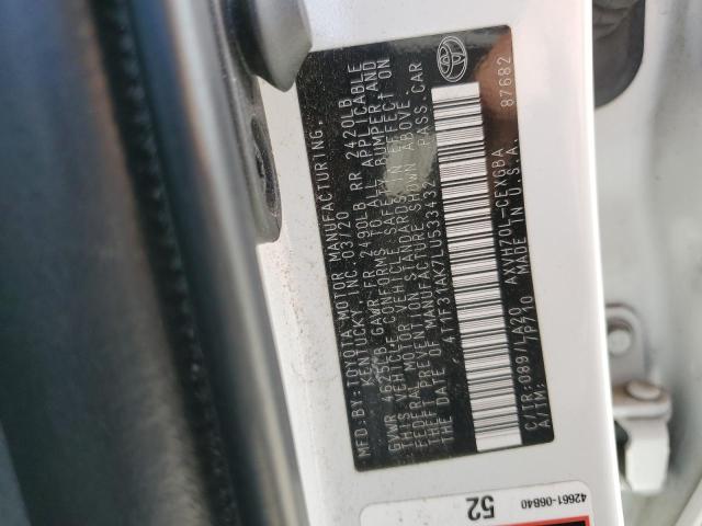 2020 TOYOTA CAMRY XLE 4T1F31AK7LU533432