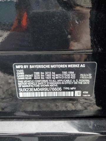 2024 BMW X7 XDRIVE4 5UX23EM04R9U76606