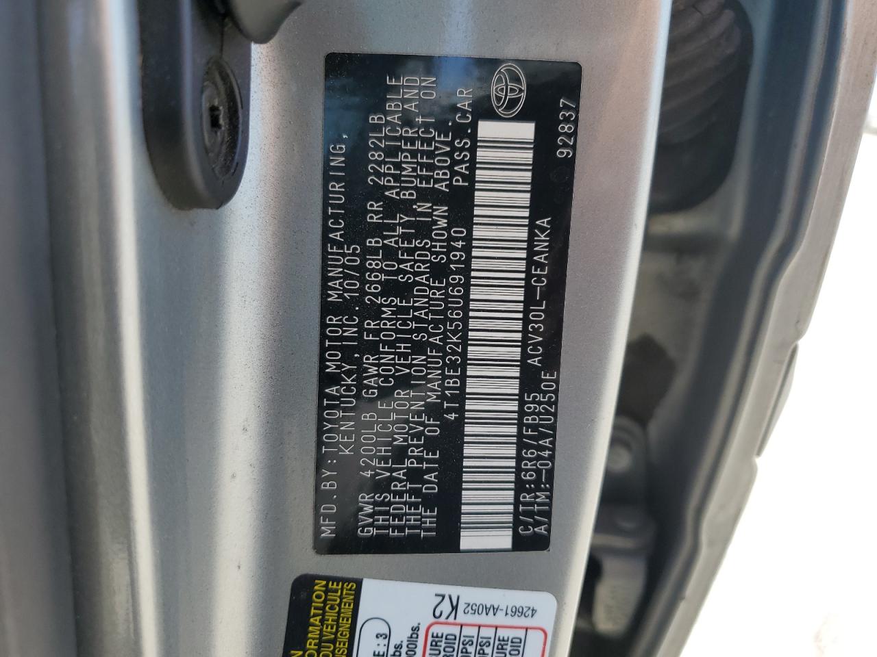 Toyota Camry le 2006