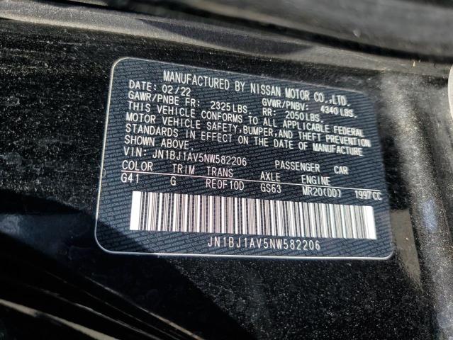 2022 NISSAN ROGUE SPOR JN1BJ1AV5NW582206